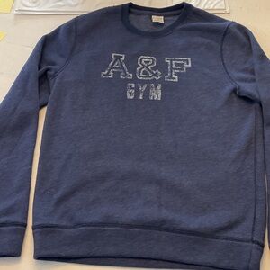 Abercrombie & Fitch Men's Blue Crewneck Sweater